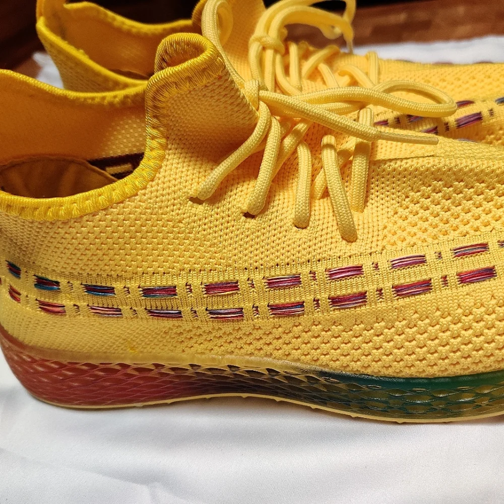 Yellow Wanted sneakers, Rainbow soles - Picture 2 of 4